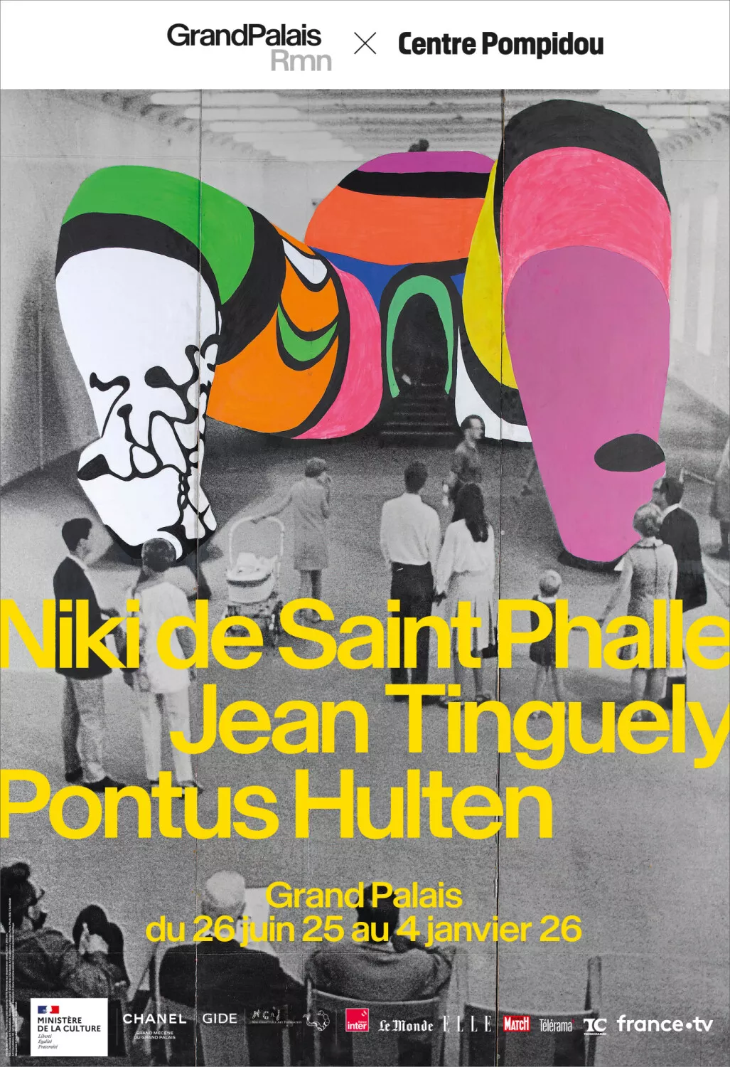 Affiche de l'exposition Niki de Saint Phalle, Jean Tinguely, Pontus Hulten